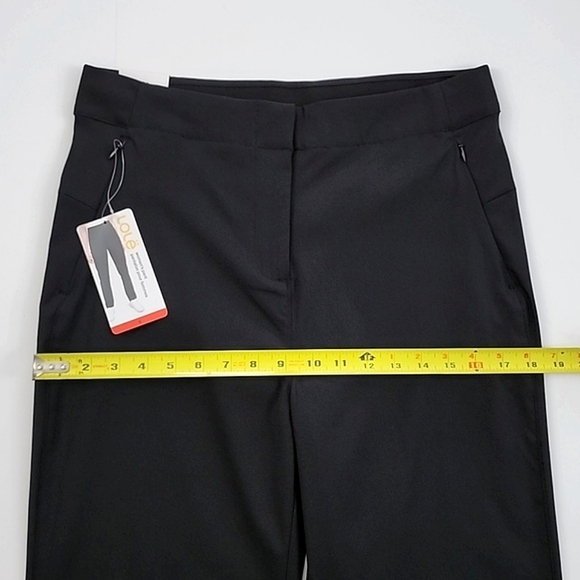NWT LOLE Women's Black Lightweight Dress Pants Tapered Legs Zip Pockets Size 8 - Picture 14 of 16